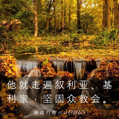 Picture 03 - 使 徒 行 传 15:41 CUVS - 他 就 走 遍 叙 利 亚 、 基 利 家 ， - Bible Verse Picture