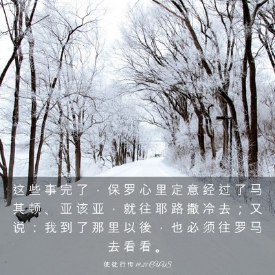 Picture 03 - 使 徒 行 传 19:21 CUVS - 这 些 事 完 了 ， 保 罗 心 里 定 意 - Bible Verse Picture