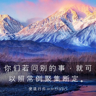 Picture 03 - 使 徒 行 传 19:39 CUVS - 你 们 若 问 别 的 事 ， 就 可 以 照 - Bible Verse Picture