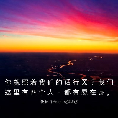 Picture 03 - 使 徒 行 传 21:23 CUVS - 你 就 照 着 我 们 的 话 行 罢 ？ 我 - Bible Verse Picture