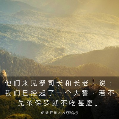 Picture 03 - 使 徒 行 传 23:14 CUVS - 他 们 来 见 祭 司 长 和 长 老 ， 说 - Bible Verse Picture