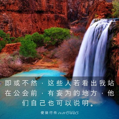 Picture 03 - 使 徒 行 传 24:20 CUVS - 即 或 不 然 ， 这 些 人 若 看 出 我 - Bible Verse Picture