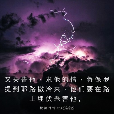 Picture 03 - 使 徒 行 传 25:3 CUVS - 又 央 告 他 ， 求 他 的 情 ， 将 保 - Bible Verse Picture