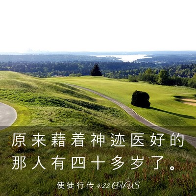 Picture 03 - 使 徒 行 传 4:22 CUVS - 原 来 藉 着 神 迹 医 好 的 那 人 有 - Bible Verse Picture