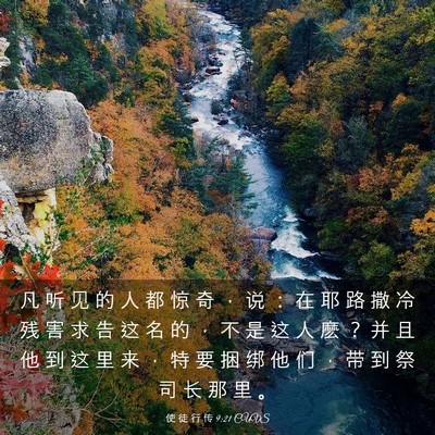 Picture 03 - 使 徒 行 传 9:21 CUVS - 凡 听 见 的 人 都 惊 奇 ， 说 ： 在 - Bible Verse Picture