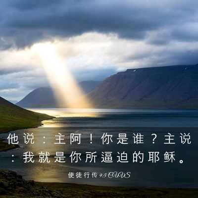 Picture 03 - 使 徒 行 传 9:5 CUVS - 他 说 ： 主 阿 ！ 你 是 谁 ？ 主 说 - Bible Verse Picture