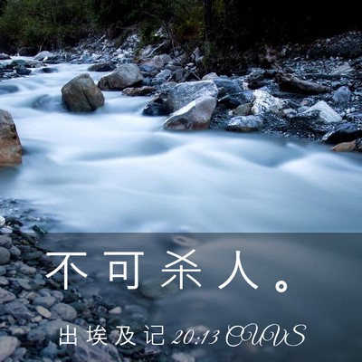 Picture 03 - 出 埃 及 记 20:13 CUVS - 不 可 杀 人 - Bible Verse Picture