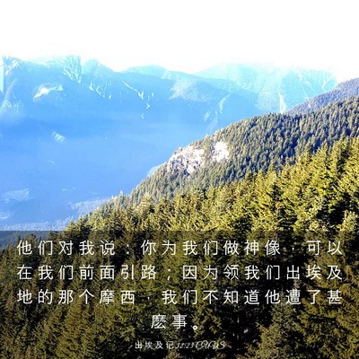 Picture 03 - 出 埃 及 记 32:23 CUVS - 他 们 对 我 说 ： 你 为 我 们 做 神 - Bible Verse Picture
