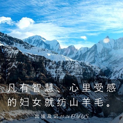 Picture 03 - 出 埃 及 记 35:26 CUVS - 凡 有 智 慧 、 心 里 受 感 的 妇 女 - Bible Verse Picture