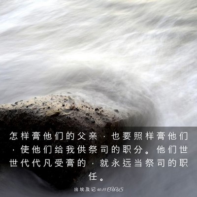 Picture 03 - 出 埃 及 记 40:15 CUVS - 怎 样 膏 他 们 的 父 亲 ， 也 要 照 - Bible Verse Picture