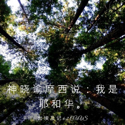 Picture 03 - 出 埃 及 记 6:2 CUVS - 神 晓 谕 摩 西 说 ： 我 是 耶 和 华 - Bible Verse Picture