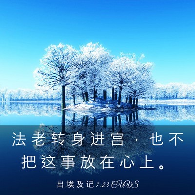 Picture 03 - 出 埃 及 记 7:23 CUVS - 法 老 转 身 进 宫 ， 也 不 把 这 事 - Bible Verse Picture
