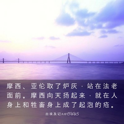 Picture 03 - 出 埃 及 记 9:10 CUVS - 摩 西 、 亚 伦 取 了 炉 灰 ， 站 在 - Bible Verse Picture