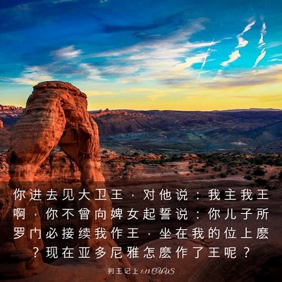 Picture 03 - 列 王 记 上 1:13 CUVS - 你 进 去 见 大 卫 王 ， 对 他 说 ： - Bible Verse Picture