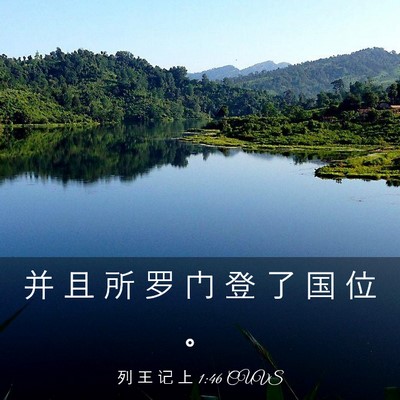 Picture 03 - 列 王 记 上 1:46 CUVS - 并 且 所 罗 门 登 了 国 位 - Bible Verse Picture