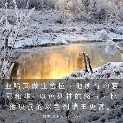 Picture 03 - 列 王 记 上 16:33 CUVS - 亚 哈 又 做 亚 舍 拉 ， 他 所 行 的 - Bible Verse Picture