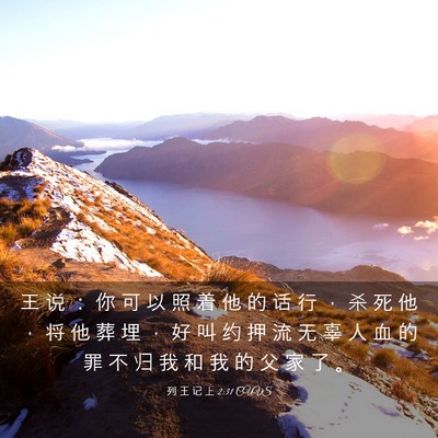 Picture 03 - 列 王 记 上 2:31 CUVS - 王 说 ： 你 可 以 照 着 他 的 话 行 - Bible Verse Picture