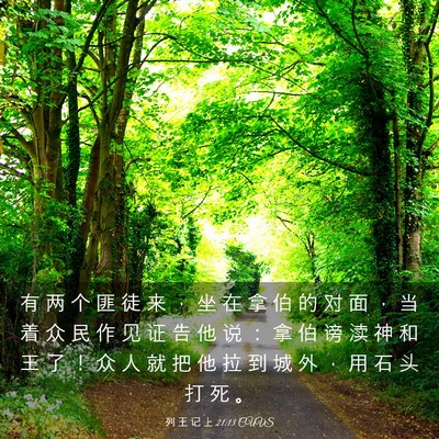 Picture 03 - 列 王 记 上 21:13 CUVS - 有 两 个 匪 徒 来 ， 坐 在 拿 伯 的 - Bible Verse Picture