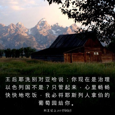 Picture 03 - 列 王 记 上 21:7 CUVS - 王 后 耶 洗 别 对 亚 哈 说 ： 你 现 - Bible Verse Picture