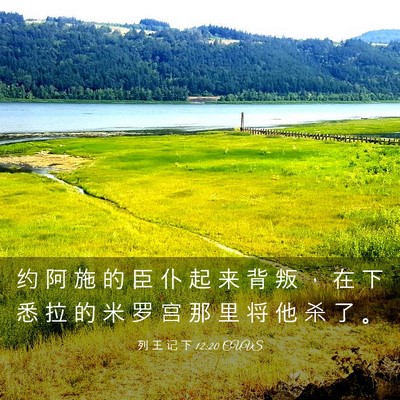 Picture 03 - 列 王 记 下 12:20 CUVS - 约 阿 施 的 臣 仆 起 来 背 叛 ， 在 - Bible Verse Picture