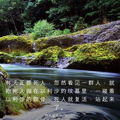 Picture 03 - 列 王 记 下 13:21 CUVS - 有 人 正 葬 死 人 ， 忽 然 看 见 一 - Bible Verse Picture