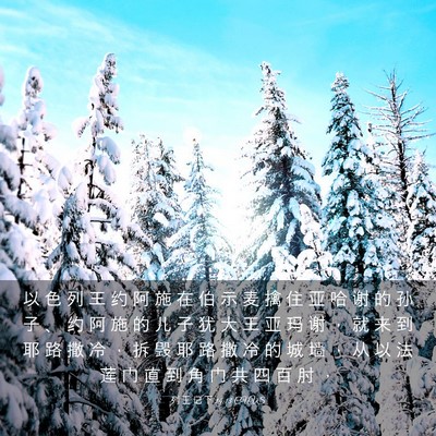 Picture 03 - 列 王 记 下 14:13 CUVS - 以 色 列 王 约 阿 施 在 伯 示 麦 擒 - Bible Verse Picture