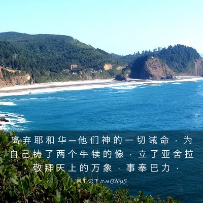 Picture 03 - 列 王 记 下 17:16 CUVS - 离 弃 耶 和 华 ─ 他 们 神 的 一 切 - Bible Verse Picture