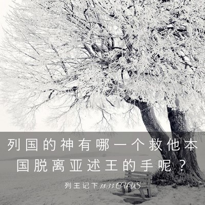 Picture 03 - 列 王 记 下 18:33 CUVS - 列 国 的 神 有 哪 一 个 救 他 本 国 - Bible Verse Picture