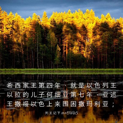 Picture 03 - 列 王 记 下 18:9 CUVS - 希 西 家 王 第 四 年 ， 就 是 以 色 - Bible Verse Picture