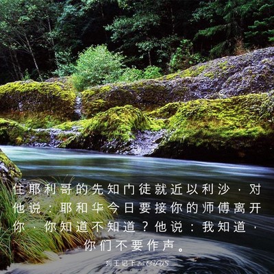Picture 03 - 列 王 记 下 2:5 CUVS - 住 耶 利 哥 的 先 知 门 徒 就 近 以 - Bible Verse Picture