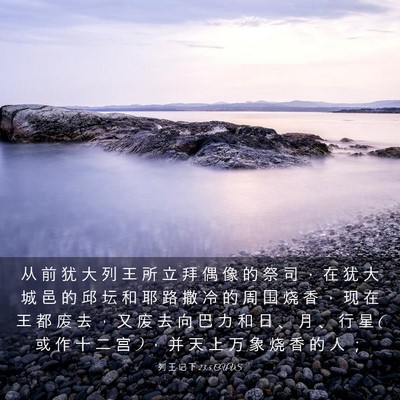 Picture 03 - 列 王 记 下 23:5 CUVS - 从 前 犹 大 列 王 所 立 拜 偶 像 的 - Bible Verse Picture