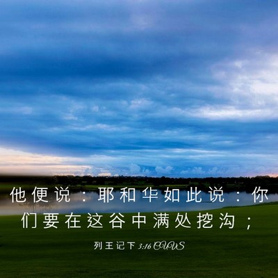 Picture 03 - 列 王 记 下 3:16 CUVS - 他 便 说 ： 耶 和 华 如 此 说 ： 你 - Bible Verse Picture