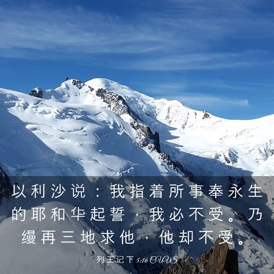 Picture 03 - 列 王 记 下 5:16 CUVS - 以 利 沙 说 ： 我 指 着 所 事 奉 永 - Bible Verse Picture