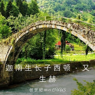 Picture 03 - 创 世 纪 10:15 CUVS - 迦 南 生 长 子 西 顿 ， 又 生 - Bible Verse Picture