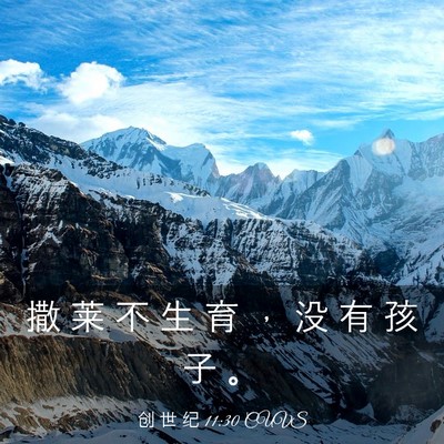 Picture 03 - 创 世 纪 11:30 CUVS - 撒 莱 不 生 育 ， 没 有 孩 子 - Bible Verse Picture