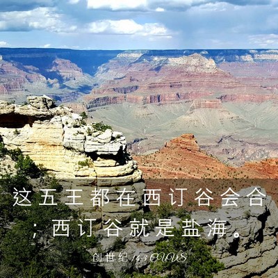 Picture 03 - 创 世 纪 14:3 CUVS - 这 五 王 都 在 西 订 谷 会 合 ； 西 - Bible Verse Picture