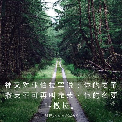Picture 03 - 创 世 纪 17:15 CUVS - 神 又 对 亚 伯 拉 罕 说 ： 你 的 妻 - Bible Verse Picture