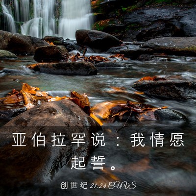 Picture 03 - 创 世 纪 21:24 CUVS - 亚 伯 拉 罕 说 ： 我 情 愿 起 誓 - Bible Verse Picture