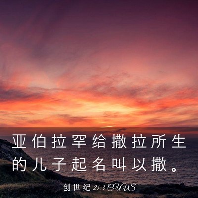Picture 03 - 创 世 纪 21:3 CUVS - 亚 伯 拉 罕 给 撒 拉 所 生 的 儿 子 - Bible Verse Picture