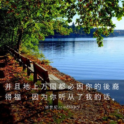 Picture 03 - 创 世 纪 22:18 CUVS - 并 且 地 上 万 国 都 必 因 你 的 後 - Bible Verse Picture