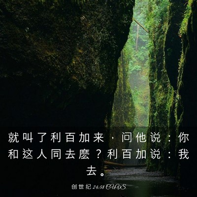 Picture 03 - 创 世 纪 24:58 CUVS - 就 叫 了 利 百 加 来 ， 问 他 说 ： - Bible Verse Picture