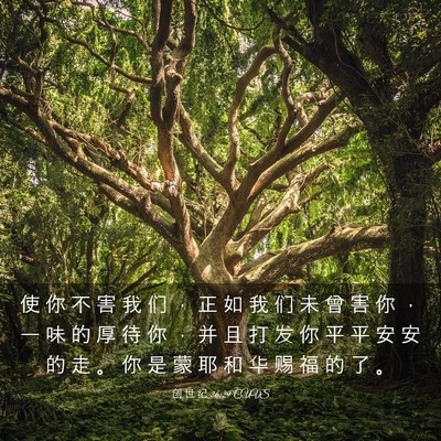 Picture 03 - 创 世 纪 26:29 CUVS - 使 你 不 害 我 们 ， 正 如 我 们 未 - Bible Verse Picture