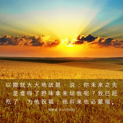Picture 03 - 创 世 纪 27:33 CUVS - 以 撒 就 大 大 地 战 兢 ， 说 ： 你 - Bible Verse Picture