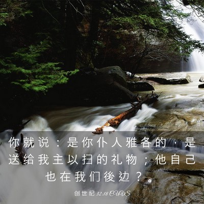 Picture 03 - 创 世 纪 32:18 CUVS - 你 就 说 ： 是 你 仆 人 雅 各 的 ， - Bible Verse Picture