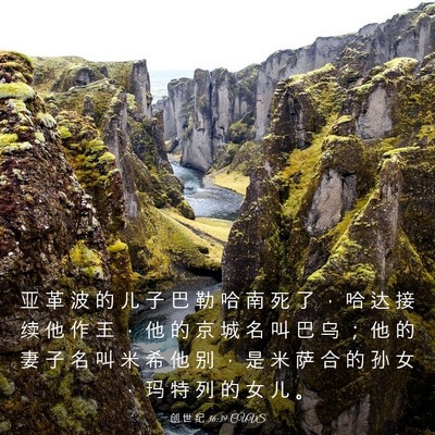 Picture 03 - 创 世 纪 36:39 CUVS - 亚 革 波 的 儿 子 巴 勒 哈 南 死 了 - Bible Verse Picture