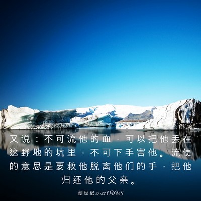 Picture 03 - 创 世 纪 37:22 CUVS - 又 说 ： 不 可 流 他 的 血 ， 可 以 - Bible Verse Picture
