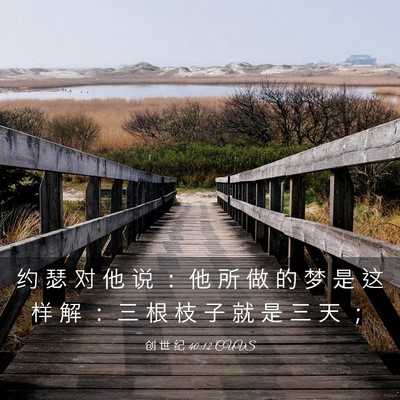 Picture 03 - 创 世 纪 40:12 CUVS - 约 瑟 对 他 说 ： 他 所 做 的 梦 是 - Bible Verse Picture