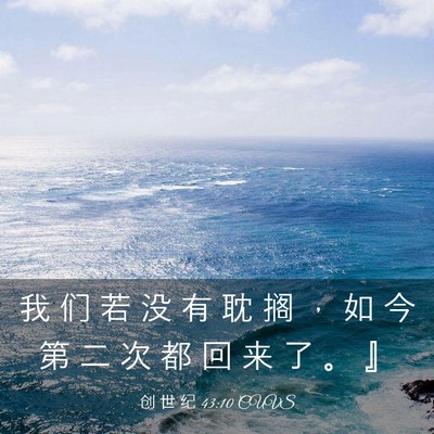 Picture 03 - 创 世 纪 43:10 CUVS - 我 们 若 没 有 耽 搁 ， 如 今 第 二 - Bible Verse Picture