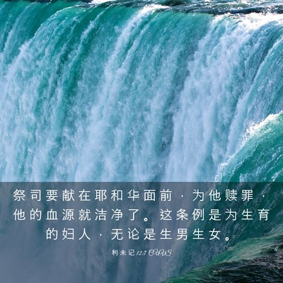 Picture 03 - 利 未 记 12:7 CUVS - 祭 司 要 献 在 耶 和 华 面 前 ， 为 - Bible Verse Picture