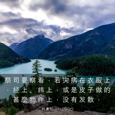 Picture 03 - 利 未 记 13:53 CUVS - 祭 司 要 察 看 ， 若 灾 病 在 衣 服 - Bible Verse Picture